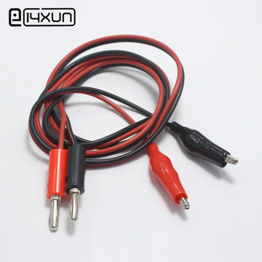 

1Pcs 1meter Red and Black Alligator Testing Cord Lead Clip to 4mm Banana Plug for Multimeter Test