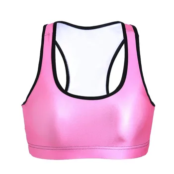 

Women Solid Pink Print Fitness Short Vest Workout Wireless Underwear Seamless Stretch Tank Top Hiphop Soft Bra