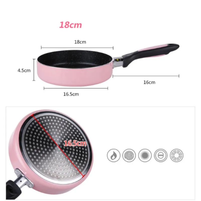 Японская сковорода с антипригарным покрытием 18 см, сковорода с антипригарным покрытием, маленькая сковорода для яичницы, для общего использования для газовой и индукционной плиты