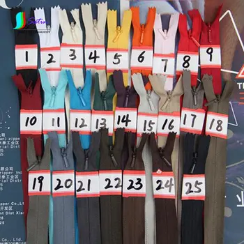 

High quality 25 Color Cloth Invisible Zipper 25cm Invisible Zipper Pillow Dark Zipper Household Items Zipper 100PCS/lot S317P