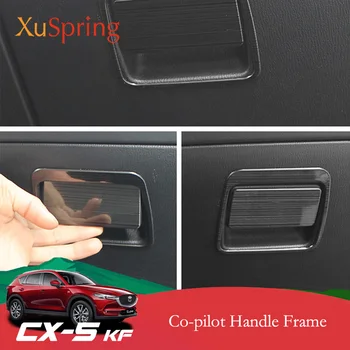 

Car Co-pilot Copilot Storage Glove Box Handle Frame Cover Trim Garnish Stickers Styling For Mazda CX-5 CX5 2017 2018 2019 KF