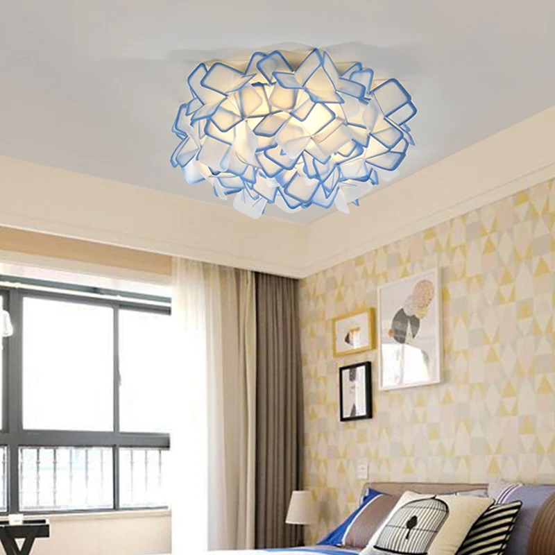 

24W Romantic Creative Round Ceiling Lamp 2 Light Color Changeable Flower Shape Bedroom Ceiling Lights LED Lighting