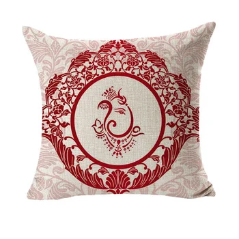 RUBIHOME Creative Decorative Cushion Cover Throw Pillowcase Polyester Thickness Fabric Home Decor India Pattern Geometry Design