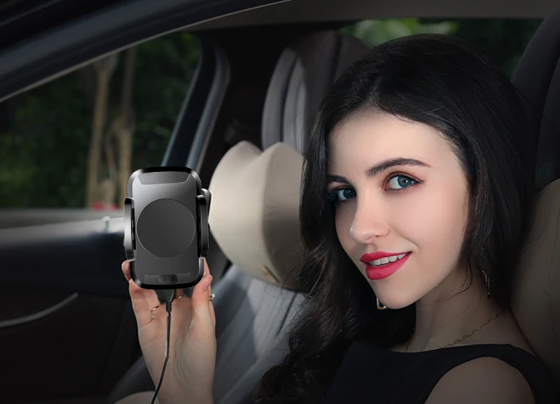 Qi Car Wireless Charger For iPhone X 8 8 Plus Samsung S8 S9 Pop Automatic Infrared Sensor Wireless Charger Sockets Phone Holder  (3)