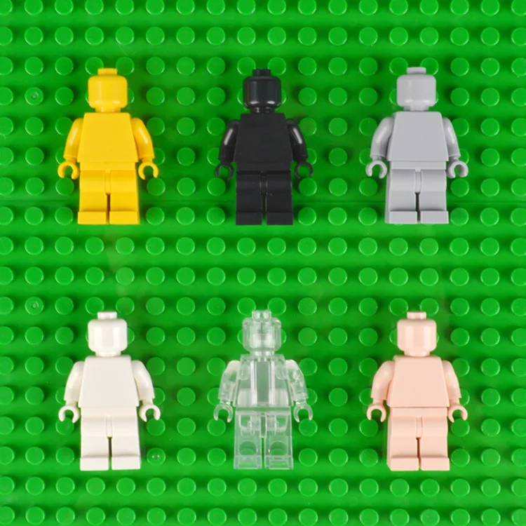 

GUSUG 60pcs Custom Plain Unprinted action Trasparente Clear Building Bricks Blocks Gift Baby Toys