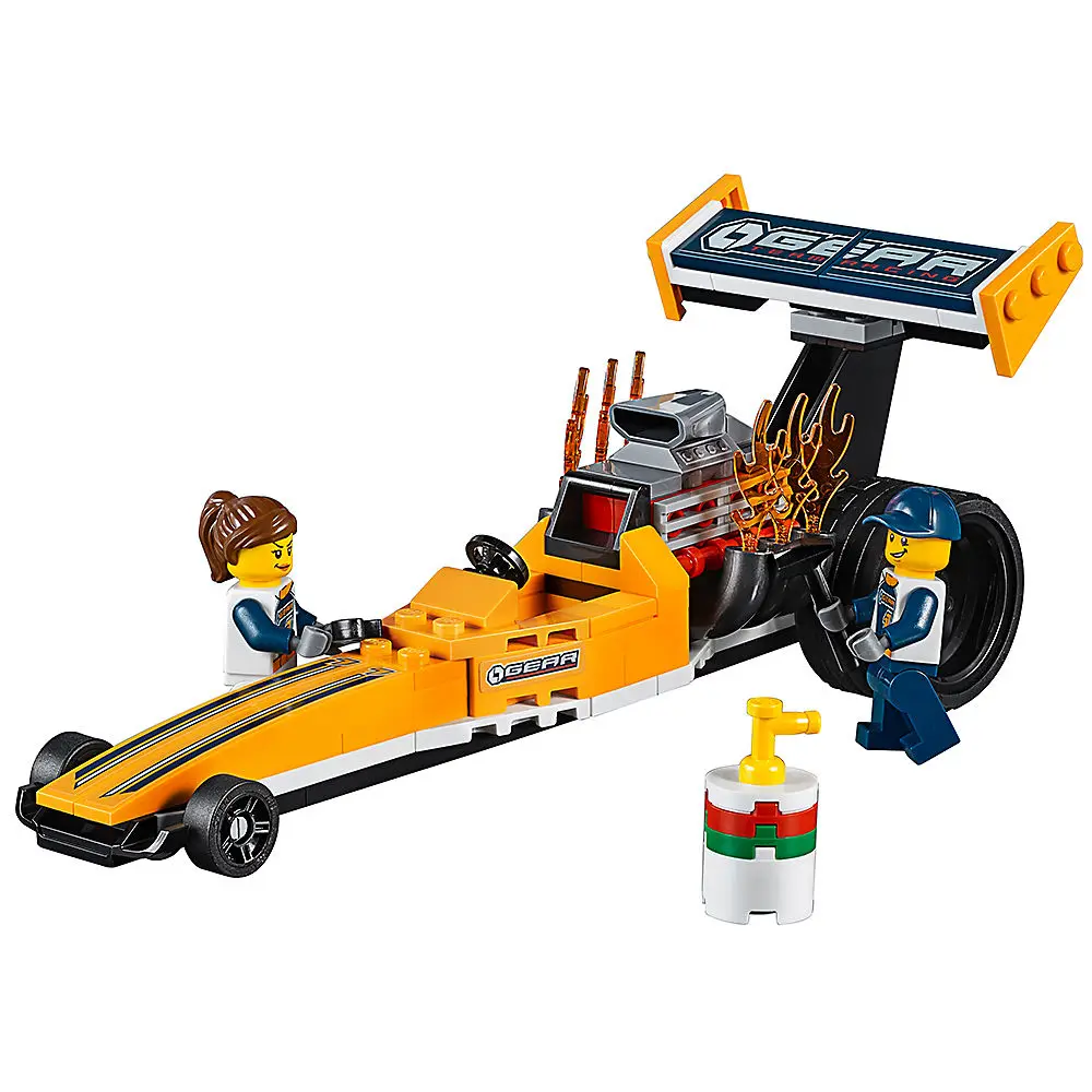 Dragster Transporter City Great Vehicles 60151 строительные блоки кирпичи модель автомобиля игрушки