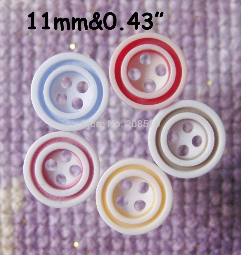 

NB0238 High Quality shirt buttons 11mm 200pcs 3MM thick 4 Holes sewing button garment accessories