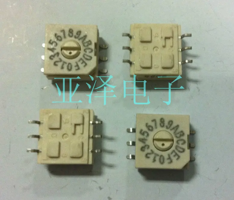 

5PCS/LOT American GRAYHILL rotary switch, 16 bit rotary 0-F dial code switch, code switch, 94HAB16WR positive code