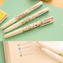 3PCS 4 Colors in 1 Pen Stationery Summer Story Multicolor Ball Point Pens