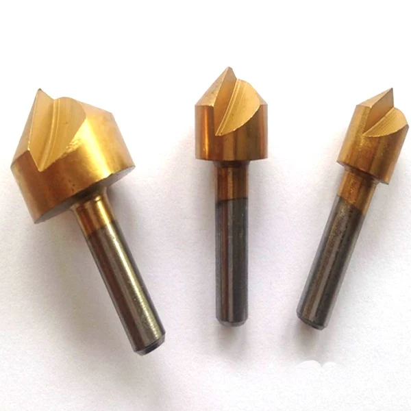 3pcs Single Flute Edge Chamfer Set Countersink Drill Bit Wood