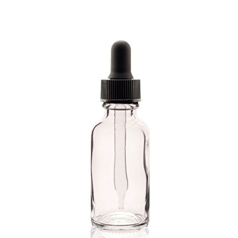 

Clear 30ML Glass Bottle 1 Oz Bottle With Child proof Cap and Glass Droppers Free Shipping