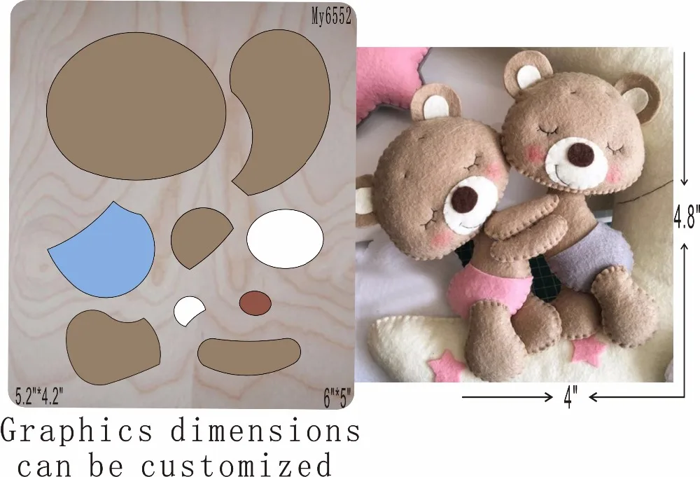 

Christmas bear baby- die cutting & Wooden dies fit -// Scrabooking
