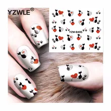 YZWLE, 1 лист, сделай сам, переводные наклейки для ногтей, переводные наклейки, аксессуары для маникюра, салона, YZW-8495