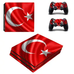 PS4 Pro кожи Стикеры Наклейка Обложка для Sony PlayStation 4 консоли и Пульты ДУ для игровых приставок-Турции Национальный флаг