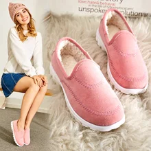 Winter font b Women b font Casual Doug Shoes plus Velvet Flat shoes Sweet Candy color