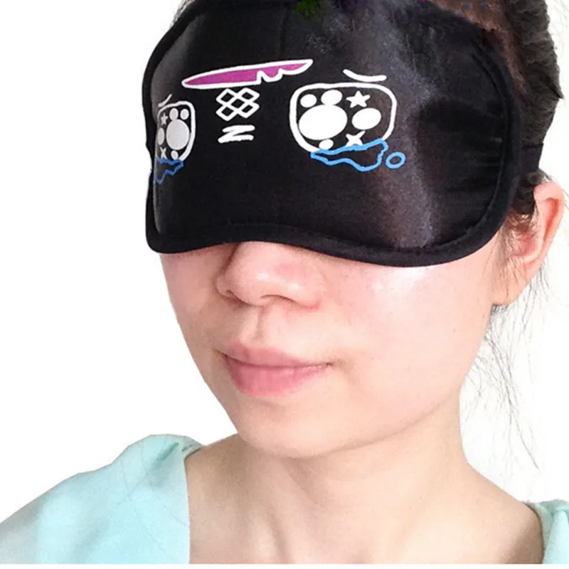 Горячее предложение черный Путешествия нормальные тени для век черное платье с мультяшным принтом Для женщин Для мужчин детская тени для век сна маска для глаз с новой уникальной технологией рассеивания маска на глаза для сна маска для сна