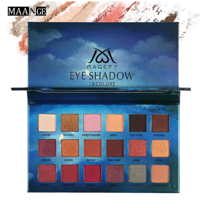 

MAANGE 18 Color Shimmer Matte Makeup Palette Eyeshadow Professional Make Up Maquillage Eye Shadow Palette