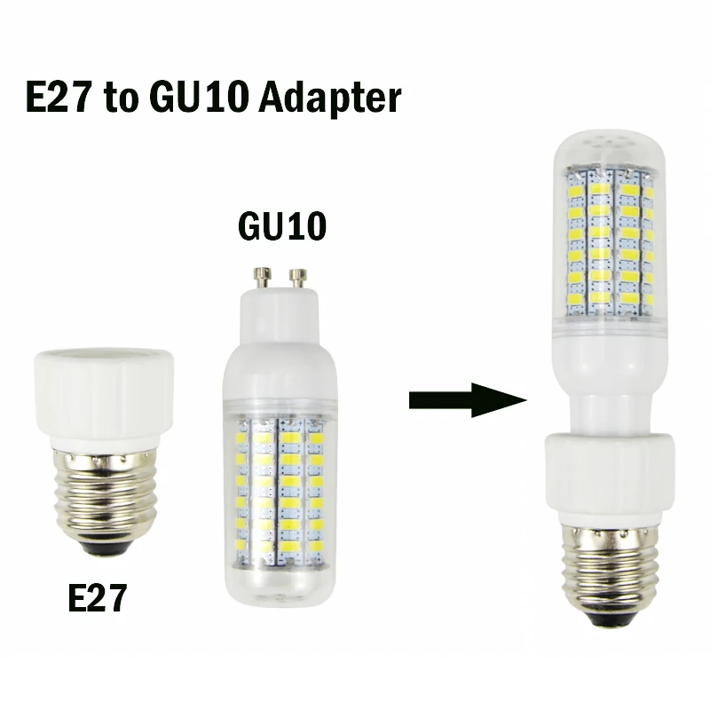 2 шт. E27 к GU10 базы винт свет лампы держатель конвертер разъема адаптера светодиодный лампы базы держатель конвертер для домашнего освещения