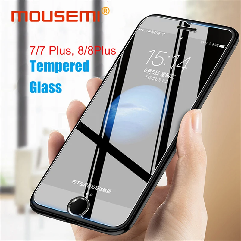MOUSEMI Tempered Glass For iPhone 7 8 Screen Protector 9H 2.5D Explosion Proof Film 7/7 Plus Protection Cover | Мобильные телефоны
