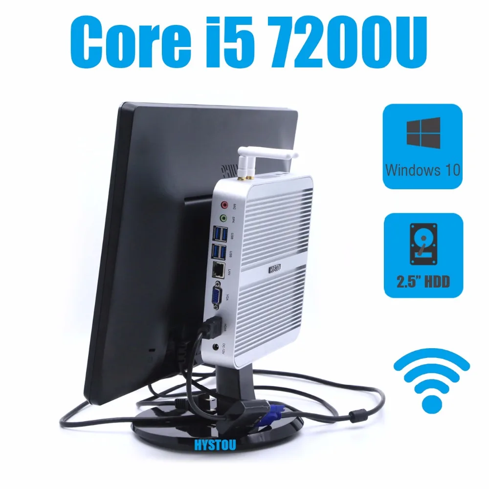 HYSTOU Mini PC i5 7200U Intel Kaby Lake Core 16GB RAM 512GB SSD Small