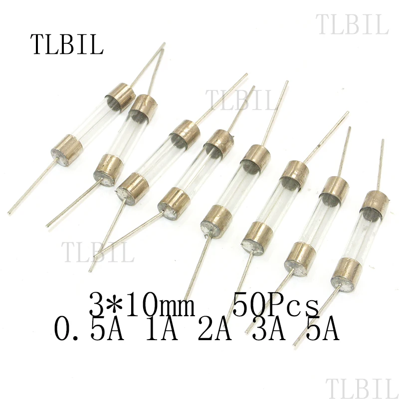 

50Pcs/lot 3*10mm 5 Values FUSE Assorted Kit M125 With Pin Electronic Components 0.5A 1A 2A 3A 5A Free Shipping