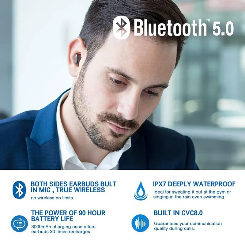 2-TWS-S8-Wireless-Bluetooth-Headset-Touch-Mini-New-5-0-Sport-EarphoneWireless-Binaural-Waterproof-3000mah-Charging