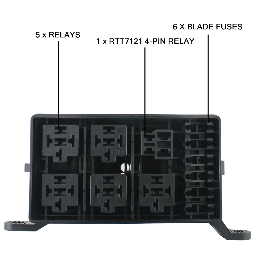 12 Slot Relay Box 6 Relays 6 Blade Fuses Fuse Relay Box for Automotive Marine and boat-in Fuses from Automobiles & Motorcycles on Aliexpress.com | Alibaba ...