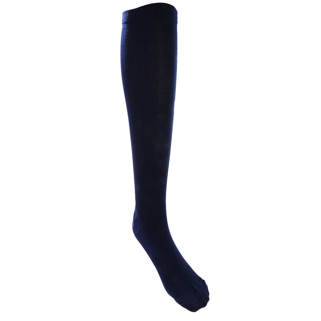 1 Pair Anti-Fatigue Unisex Compression Socks Knee High Stockings Leg Calf Compression Support Socks Navy L