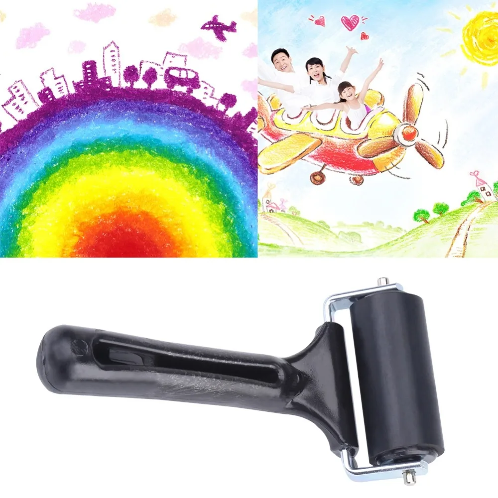 

high quality rubbe Rubber Brayer Roller Paint Brush Ink Applicator Art Craft Oil Painting Tool plastic handle