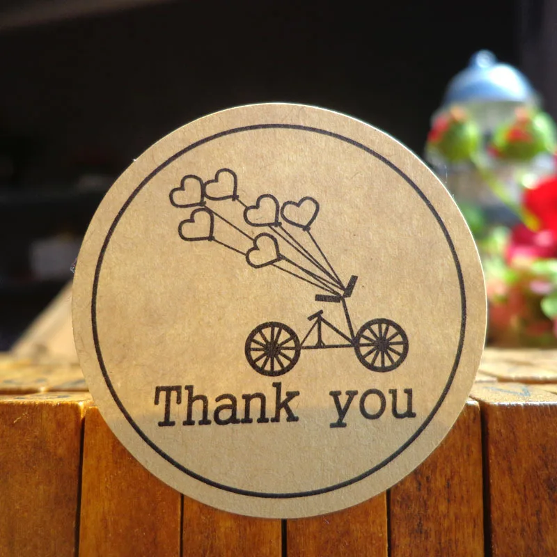 

600PCS THANK YOU Cookies Stickers Scrapbooking Gift Sticker Packing Labels Adhesive Sticker For Packaging