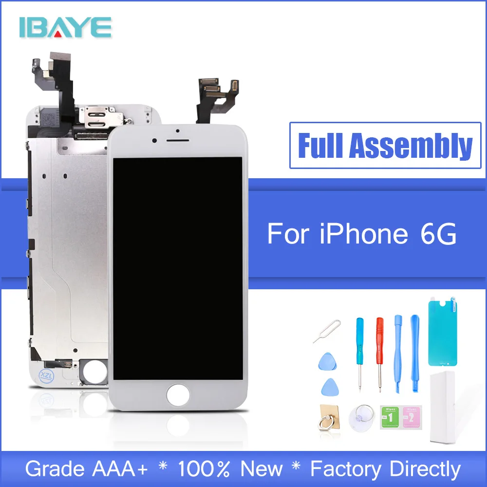 

Display For iPhone 6 LCD Full for iphone6 lcd Touch Screen frame+home Button+front camera speaker Full Assembly Replacement Tool