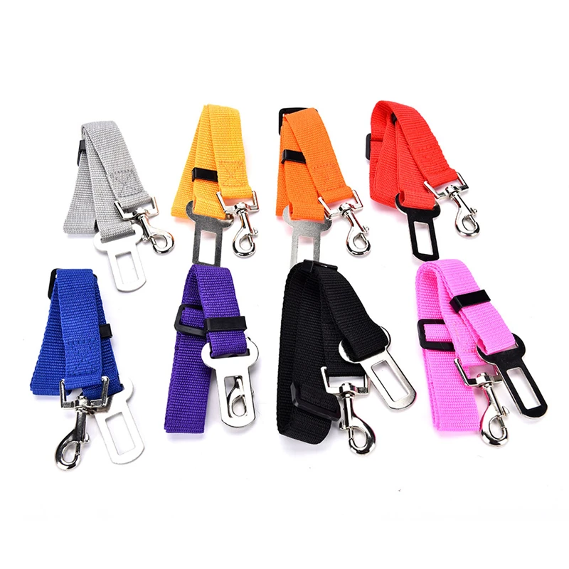 

Adjustable Pet Restraint Lead Leash Travel Clip Car Safety Harness For Most Vehicle Pet Cat Dog Car Safety Belt Collars