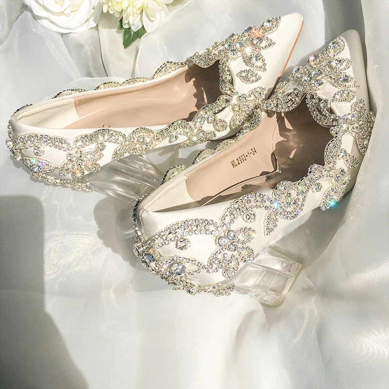 Women's Sexy Floral Crystal Heels Pump-Style5