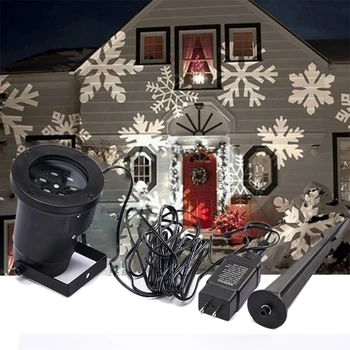

Waterproof Snowflake LED Laser Projector Light Christmas Xmas Light Outdoor Garden Landscape Spotlight Party Bar Stage Light