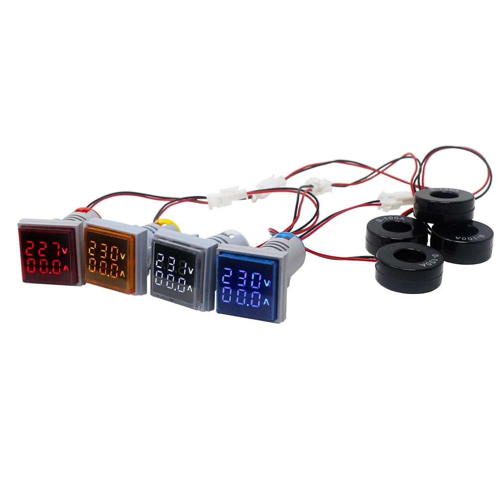 Вольтметр амперметр переменный ток 60 500 В вольтметр сигнальный светильник
