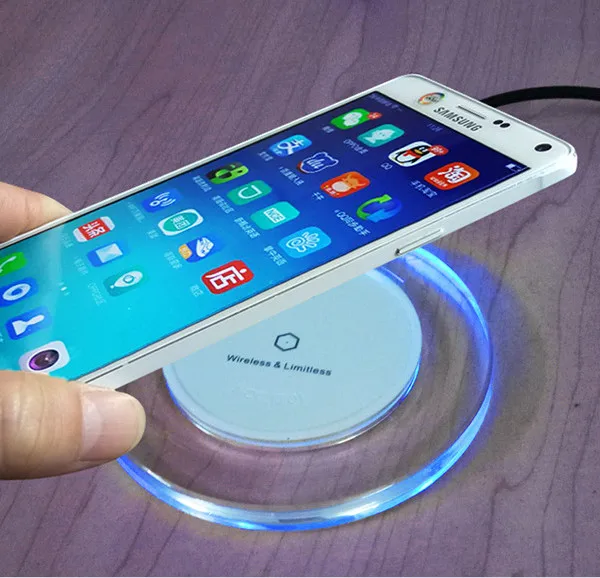 

Gogo Eagle LED Light Disk QI Wireless Charger Adapter Phone Charging Device For Samsung S6 Edge Plus S8 iPhone Nexus Universal