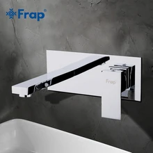 FRAP New Arrival Chrome Basin Faucet Sink Hot and Cold Single Lever Wall Mounted Square Basin Faucet Bathroom Water Tap Y10053