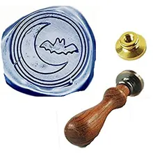 Винтаж Moon Bat Пользовательские Хэллоуин Свадебные Приглашения Сургучной печати Запечатывания Stamp Ручка Набор