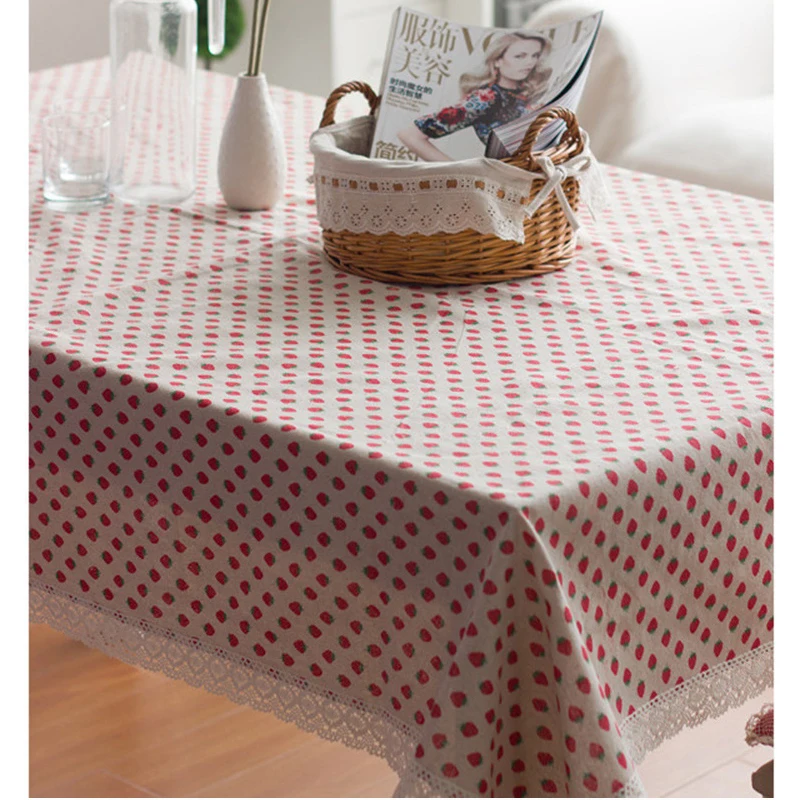 Strawberry Tablecloth Direct Linen Rochet Lace Rectangular Tablecloths Tabel Poker Table Cloth