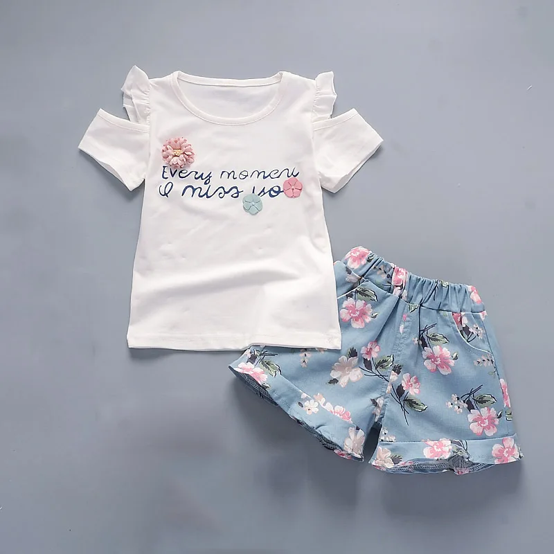 Комплекты одежды для новорожденных девочек лето 2019 одежда маленьких костюм с