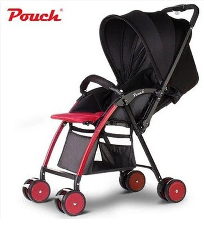 Портативная детская коляска, складная, двусторонняя, детская, может лежать, легкая, для новорожденных, детская коляска, инвалидная коляска - Цвет: red