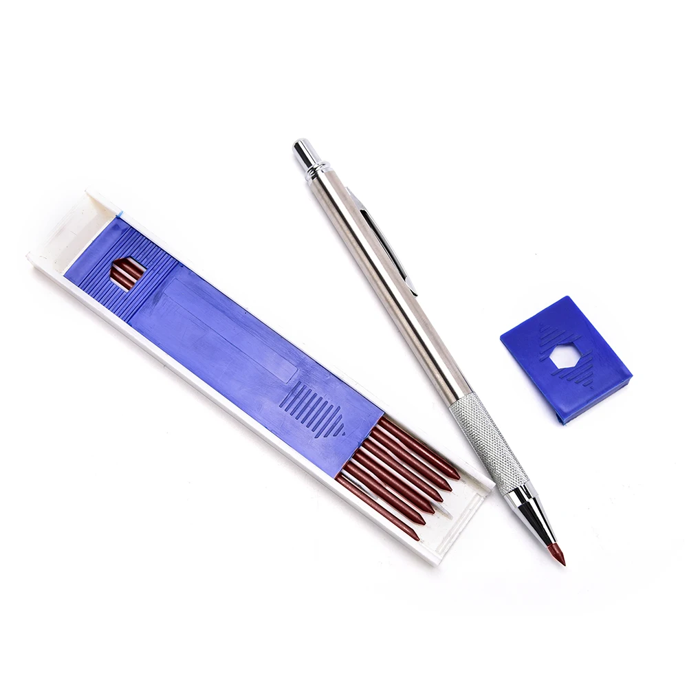 1 набор, 3 мм, 13 см, металлический автоматический карандаш, подарок для письма, школьные стационарные Серебристые механические ручки для детей