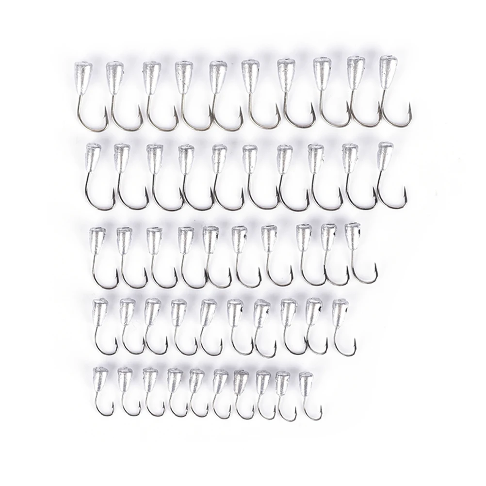 

10Pcs or 50pcs Japan Overturned Hook Titanium Tungsten Barbed Fishhook Tin Jig Lead Head Stand Hooks High Quality