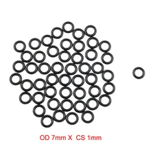 OD 7mm x CS 1mm Nitrile Rubber O Ring ORing O-Ring Oil Sealing Gasket 0 5 inch through bore slip ring rotary joint slip ring connector id12 7mm od 54mm 6 circuits x 5a