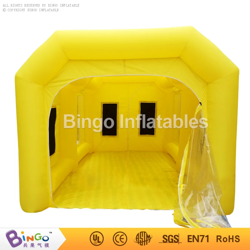  High quality 6X3X2.5M Yellow inflatable spray paint booth inflatable car painting cabine car mainta