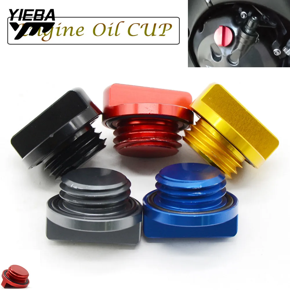 CNC aluminum Motorcycle Motorbike Engine Oil Filter Cup Plug Cover Screw FOR YAMAHA YFZ R3 YFZ R25 2014 2015 2016 YFZ-R3 YZF-R25