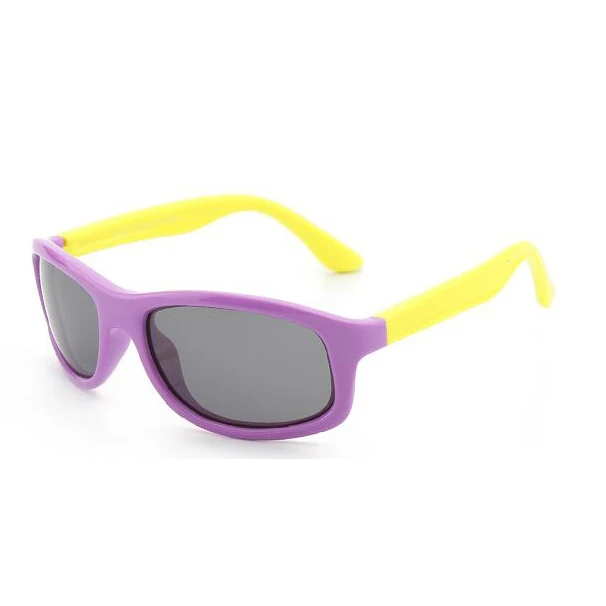 Детские поляризованные солнцезащитные очки TR90 серый классические модные очки детские солнечные очки UV400 Oculos de sol masculino - Цвет линз: purple frame yellow