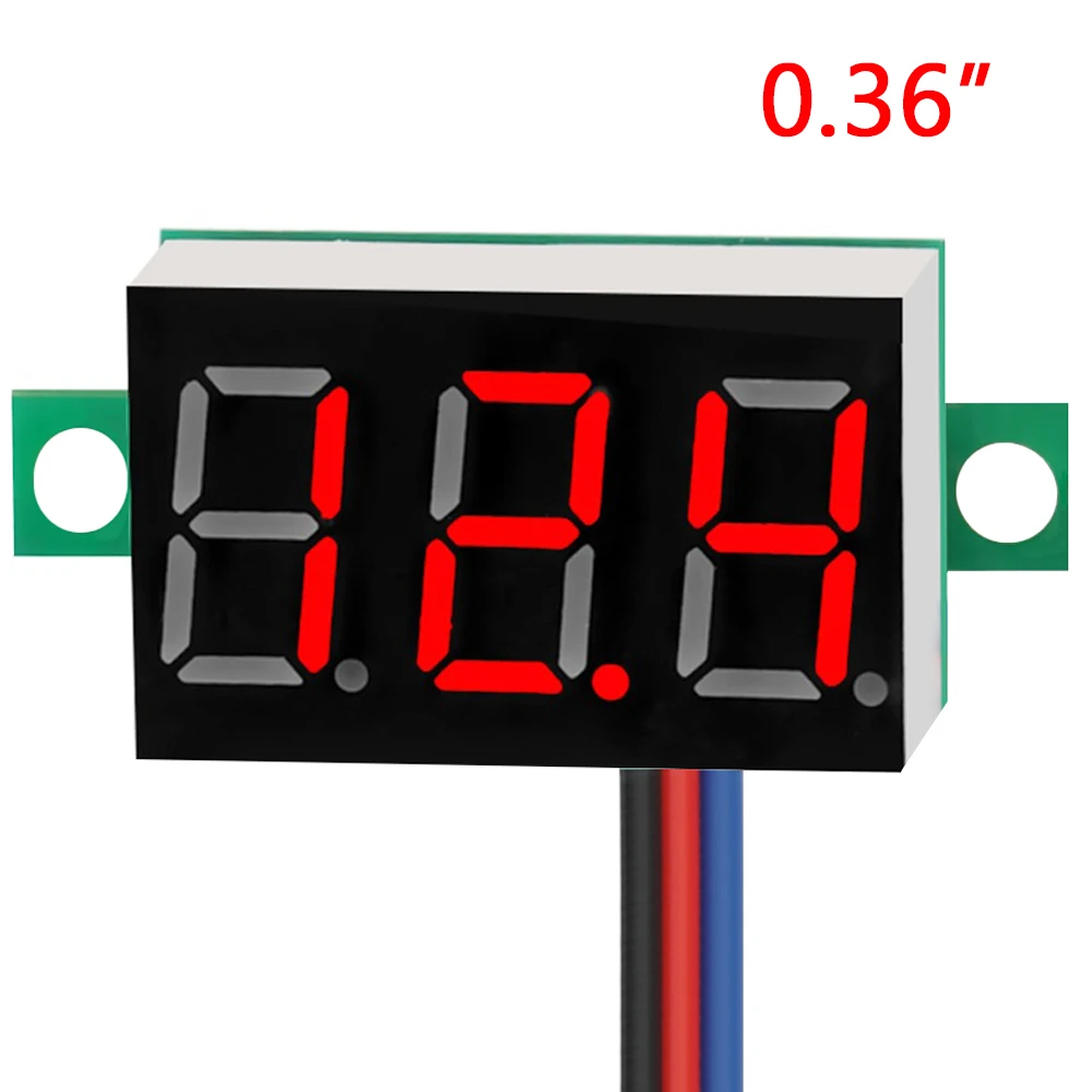 EAFC мини 0,36 дюйма постоянного тока 0-100 в 3 бита цифровой Красный светодиодный дисплей Панель измеритель напряжения вольтметр тестер