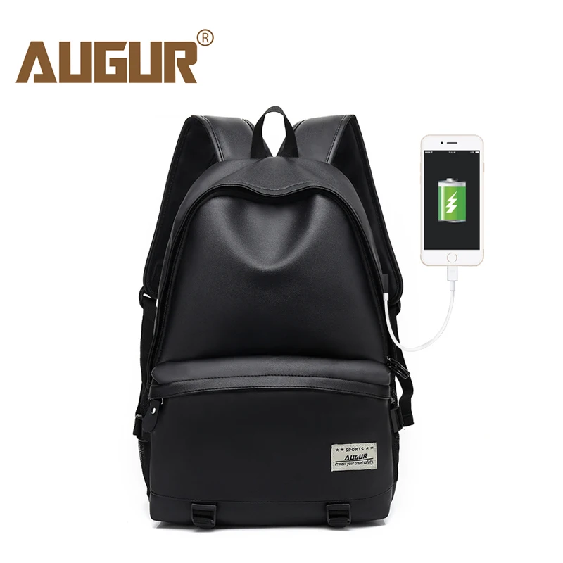 Augur мужская рюкзаки из искусственной кожи зарядка через usb путешествия