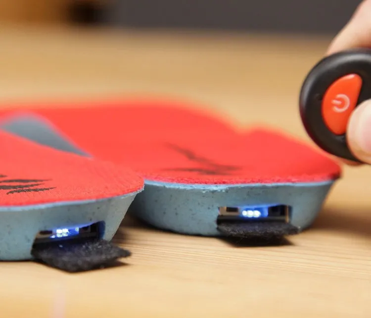 FREE SHIPPING Russian EU US Market Winter Shoes Accessories Electric Foot Warmer Foam Insole RED BLACK MEN\'S 41-46 WOMEN\'S 35-40